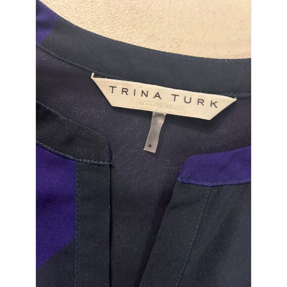 Trina Turk Colorful Geometric Blouse - Picture 8 of 8